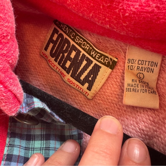 Forenza Authentic Sportswear Pink Vintage Pullover Sweatshirt with Patch - Picture 6 of 6